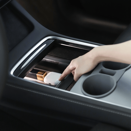 TPARTS Console Clear Storage Drawer for Tesla Model 3 & Model Y