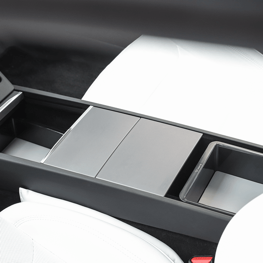 TPARTS Armrest Clear Storage Box/Console Clear Storage Drawer for Tesla Model 3 Highland/Model Y Juniper