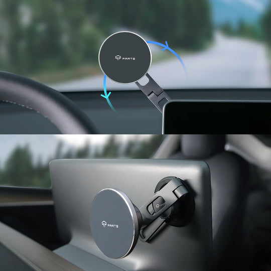 TPARTS Retractable Magnetic Car Cellphone Mount for Tesla Model 3/Model Y/Model X/Model S