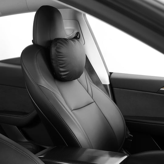 TPARTS Leather Headrest Neck Pillow for Tesla