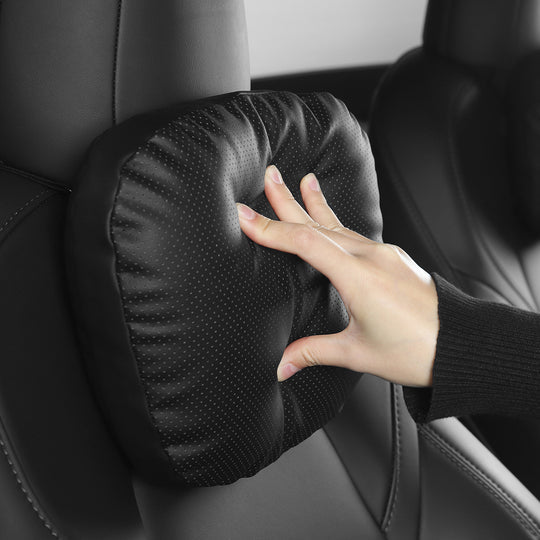 TPARTS Leather Headrest Neck Pillow for Tesla