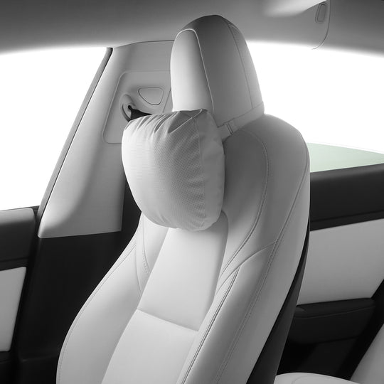 TPARTS Leather Headrest Neck Pillow for Tesla