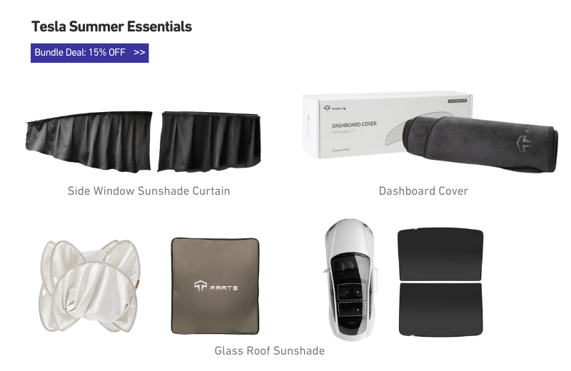 Tesla Summer Essentials for Tesla Model 3 & Model Y